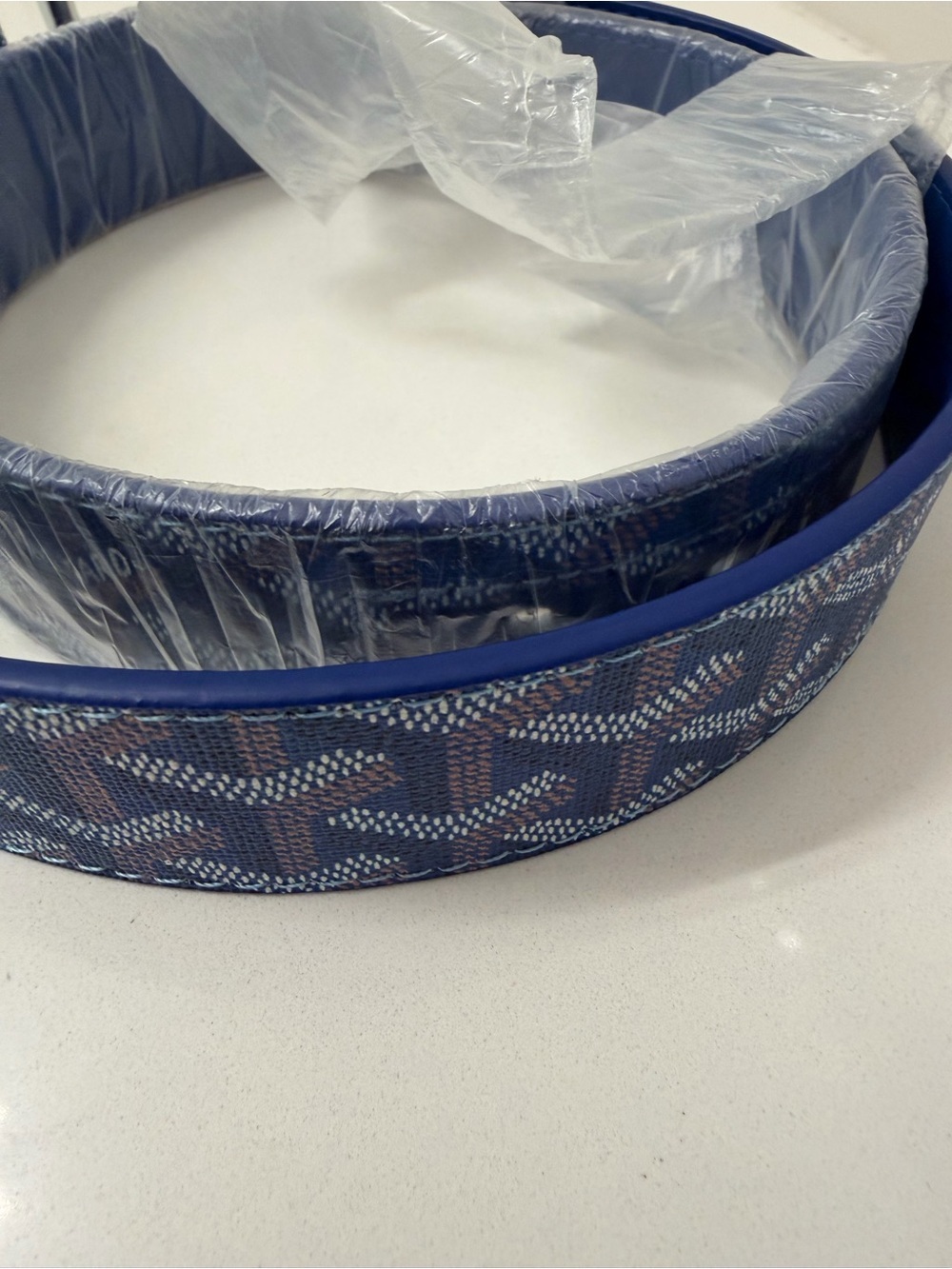 Goyard Blue Monogram Belt – Size 30-32 Waist - Picture 12 of 16